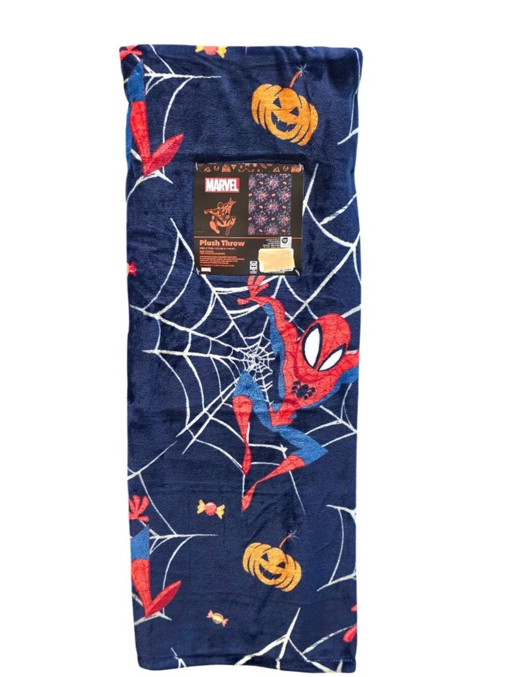 Marvel Spiderman Halloween Plush Throw Blanket